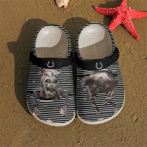 Horse Personalize Clog, Custom Name, Text, Fashion Style For Women, Men, Kid, Print 3D Funny Horse