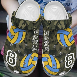 Volleyball Personalize Clog, Custom Name, Text, Fashion Style For Women, Men, Kid, Print 3D Love Volleyball 1
