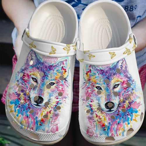 Wolf Personalize Clog, Custom Name, Text, Fashion Style For Women, Men, Kid, Print 3D Beautiful