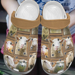 Sheep Personalize Clog, Custom Name, Text, Fashion Style For Women, Men, Kid, Print 3D Funny Sheep