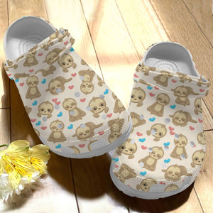 Sloth Personalize Clog, Custom Name, Text, Fashion Style For Women, Men, Kid, Print 3D Peaceful Sloth