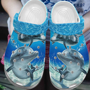 Dolphin 3D Personalize Clog, Custom Name, Text, Fashion Style For Women, Men, Kid, Print 3D
