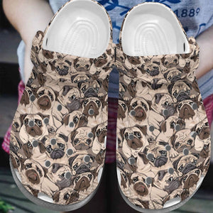 Pug Personalize Clog, Custom Name, Text, Fashion Style For Women, Men, Kid, Print 3D Pattern 1