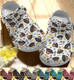Rottweiler Personalize Clog, Custom Name, Text, Fashion Style For Women, Men, Kid, Print 3D Whitesole Rottweiler Pattern