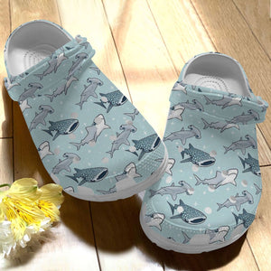 Shark Personalize Clog, Custom Name, Text, Fashion Style For Women, Men, Kid, Print 3D Shark Collection