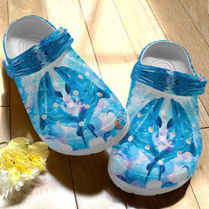 Dolphin Personalize Clog, Custom Name, Text, Fashion Style For Women, Men, Kid, Print 3D Dolphin Love