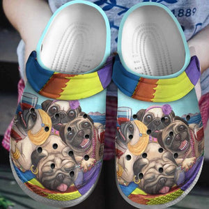 Pug Personalize Clog, Custom Name, Text, Fashion Style For Women, Men, Kid, Print 3D Pug Collection