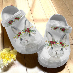Little Cute Rabbit Personalize Clog, Custom Name, Text, Fashion Style For Women, Men, Kid, Print 3D