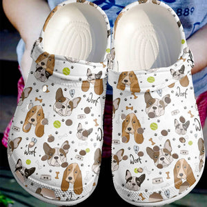 French Bulldog Personalize Clog, Custom Name, Text, Fashion Style For Women, Men, Kid, Print 3D Cute Dogs