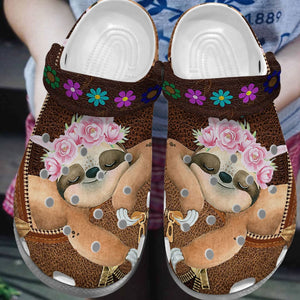 Sloth Personalize Clog, Custom Name, Text, Fashion Style For Women, Men, Kid, Print 3D Cute Sloth