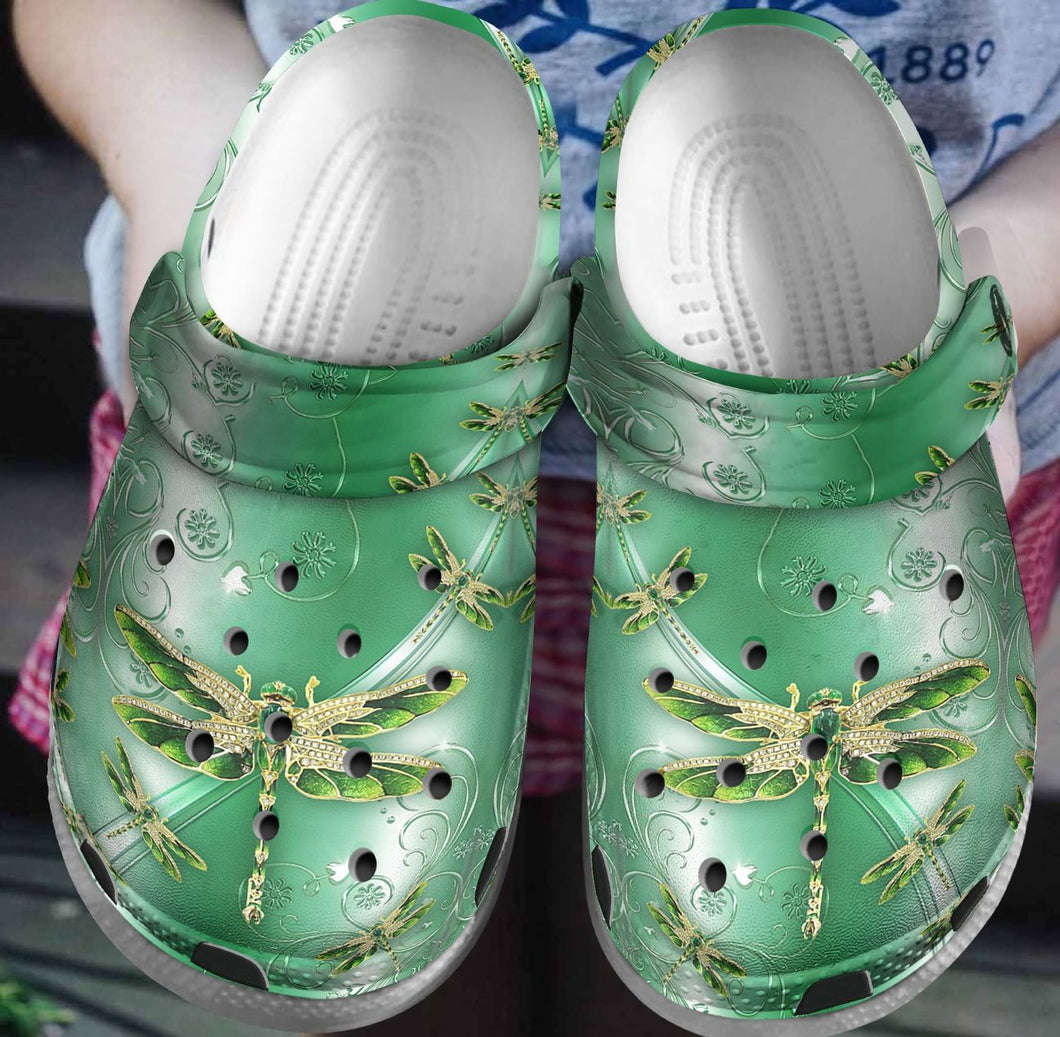 Dragonfly Personalize Clog, Custom Name, Text, Fashion Style For Women, Men, Kid, Print 3D Beautiful Dragonfly