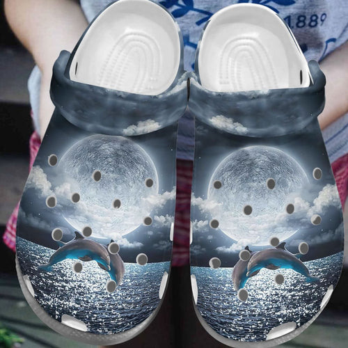 Dolphin Personalize Clog, Custom Name, Text, Fashion Style For Women, Men, Kid, Print 3D Lovely Dolphins