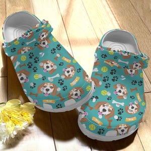 Beagle Personalize Clog, Custom Name, Text, Fashion Style For Women, Men, Kid, Print 3D Beagle Color Series Collection