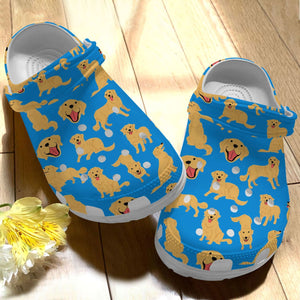 Golden Retriever Personalize Clog, Custom Name, Text, Fashion Style For Women, Men, Kid, Print 3D Golden Series Collection