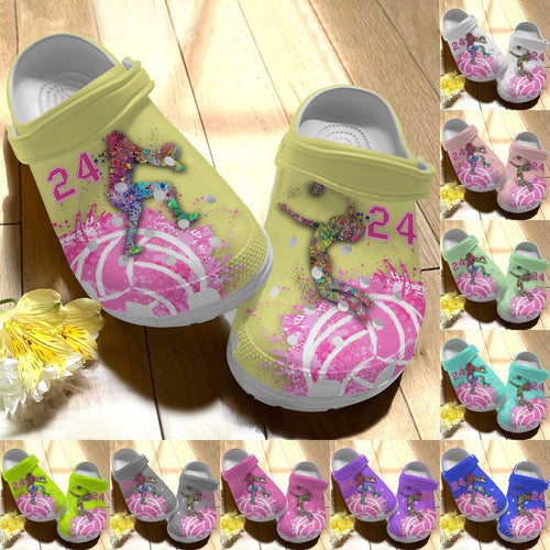 Volleyball Personalize Clog, Custom Name, Text, Fashion Style For Women, Men, Kid, Print 3D Volleyball Girl