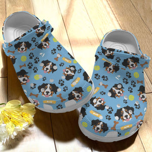 Bernese Mountain Personalize Clog, Custom Name, Text, Fashion Style For Women, Men, Kid, Print 3D Color Series