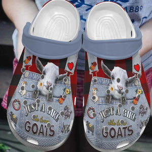 Goat Personalize Clog, Custom Name, Text, Fashion Style For Women, Men, Kid, Print 3D Love Goats