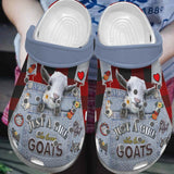 Goat Personalize Clog, Custom Name, Text, Fashion Style For Women, Men, Kid, Print 3D Love Goats