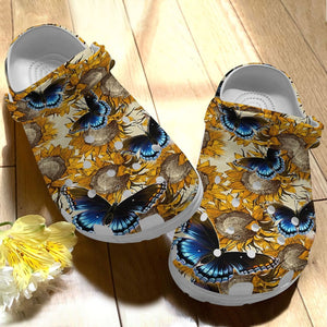 Butterfly Personalize Clog, Custom Name, Text, Fashion Style For Women, Men, Kid, Print 3D Pattern