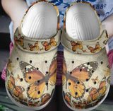 Vintage Butterfly Personalize Clog, Custom Name, Text, Fashion Style For Women, Men, Kid, Print 3D 3D