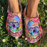 Sweet Skull Personalize Clog, Custom Name, Text, Fashion Style For Women, Men, Kid, Print 3D