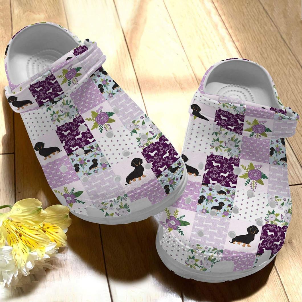 Dachshund Personalize Clog, Custom Name, Text, Fashion Style For Women, Men, Kid, Print 3D Lovely Dachshund Collection
