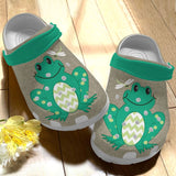Frog Personalize Clog, Custom Name, Text, Fashion Style For Women, Men, Kid, Print 3D Whitesole Happy Frog
