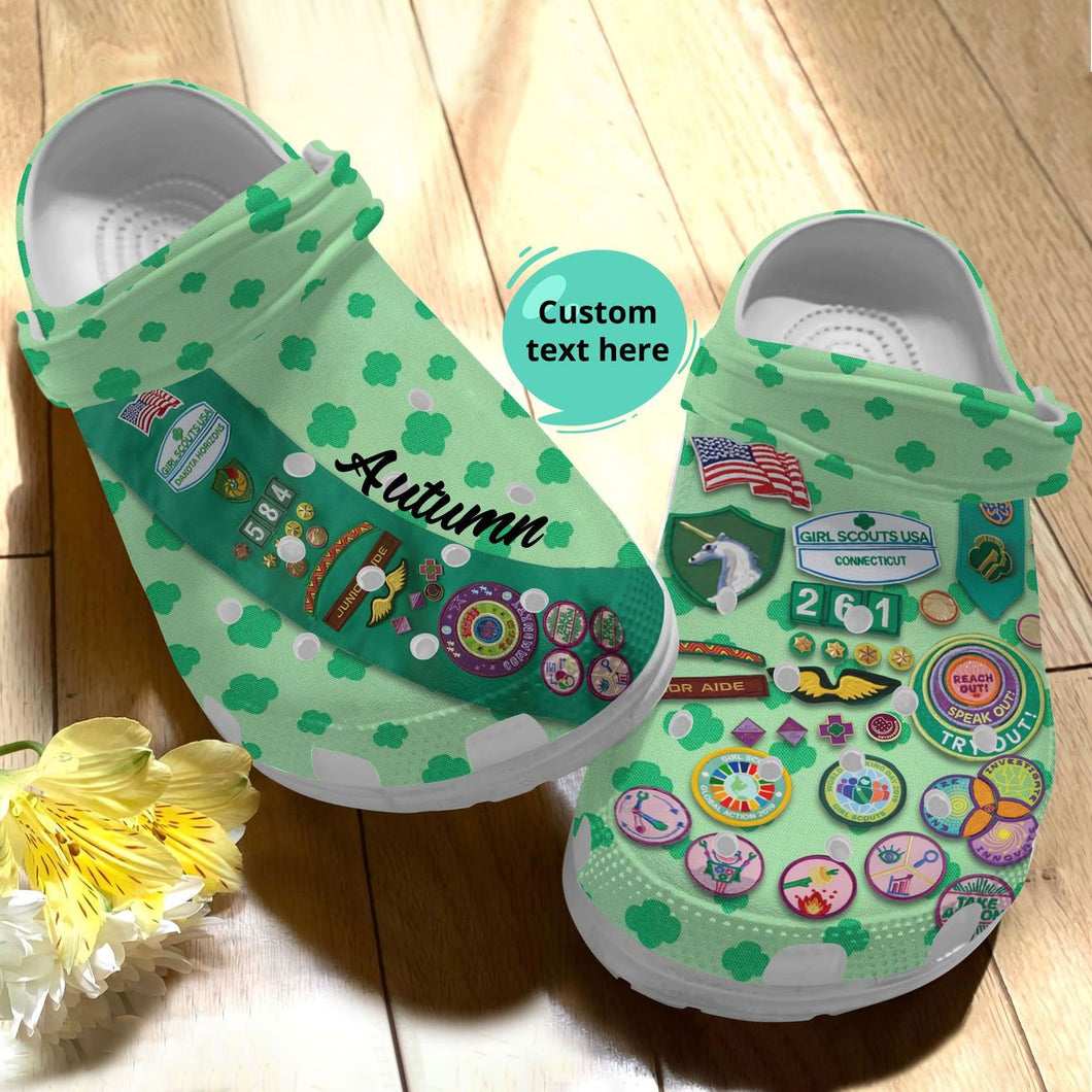 Scouting Personalize Clog, Custom Name, Text, Fashion Style For Women, Men, Kid, Print 3D Personalized Uniform