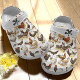 Chicken Personalize Clog, Custom Name, Text, Fashion Style For Women, Men, Kid, Print 3D Cool Chicken Pattern