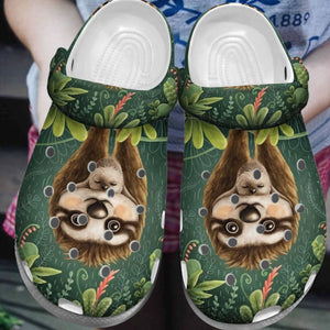Sloth Personalize Clog, Custom Name, Text, Fashion Style For Women, Men, Kid, Print 3D Sloth Mom