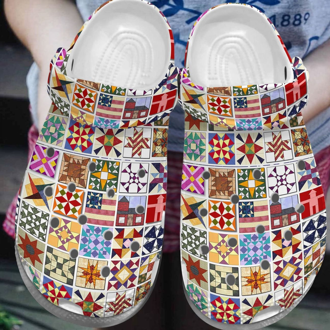 Quilting Personalize Clog, Custom Name, Text, Fashion Style For Women, Men, Kid, Print 3D Love Quilting