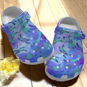Dragonfly Personalize Clog, Custom Name, Text, Fashion Style For Women, Men, Kid, Print 3D Always Sign Of Peace V2