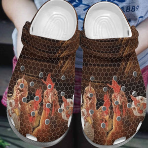 Chicken Personalize Clog, Custom Name, Text, Fashion Style For Women, Men, Kid, Print 3D Whatt