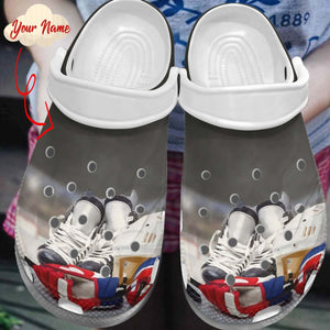 Ice Hockey Personalize Clog, Custom Name, Text, Fashion Style For Women, Men, Kid, Print 3D Personalized Ice Hockey Is My Favourite Sport