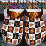 Basketball Personalize Clog, Custom Name, Text, Fashion Style For Women, Men, Kid, Print 3D Whitesole Basketball Lover