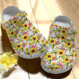 Sunflower Personalize Clog, Custom Name, Text, Fashion Style For Women, Men, Kid, Print 3D Sunshine