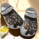 Dachshund Personalize Clog, Custom Name, Text, Fashion Style For Women, Men, Kid, Print 3D Whitesole Dachshund Kisses