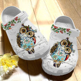 Owl Personalize Clog, Custom Name, Text, Fashion Style For Women, Men, Kid, Print 3D Whitesole Owl Beautiful You