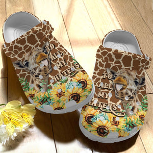 Giraffe Personalize Clog, Custom Name, Text, Fashion Style For Women, Men, Kid, Print 3D To All My Haters