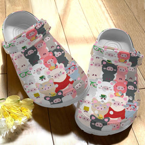 Pig Personalize Clog, Custom Name, Text, Fashion Style For Women, Men, Kid, Print 3D Cute Piggies