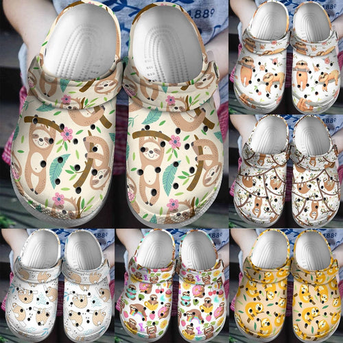 Sloth Personalize Clog, Custom Name, Text, Fashion Style For Women, Men, Kid, Print 3D Cool Sloth Collection