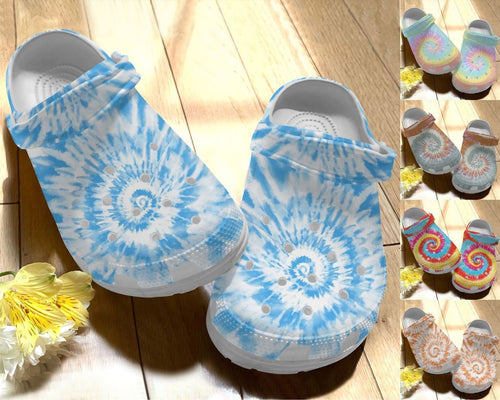 Hippie Personalize Clog, Custom Name, Text, Fashion Style For Women, Men, Kid, Print 3D Tie Dye
