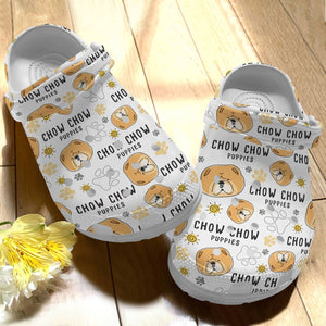 Dog Personalize Clog, Custom Name, Text, Fashion Style For Women, Men, Kid, Print 3D Chow Chow V1