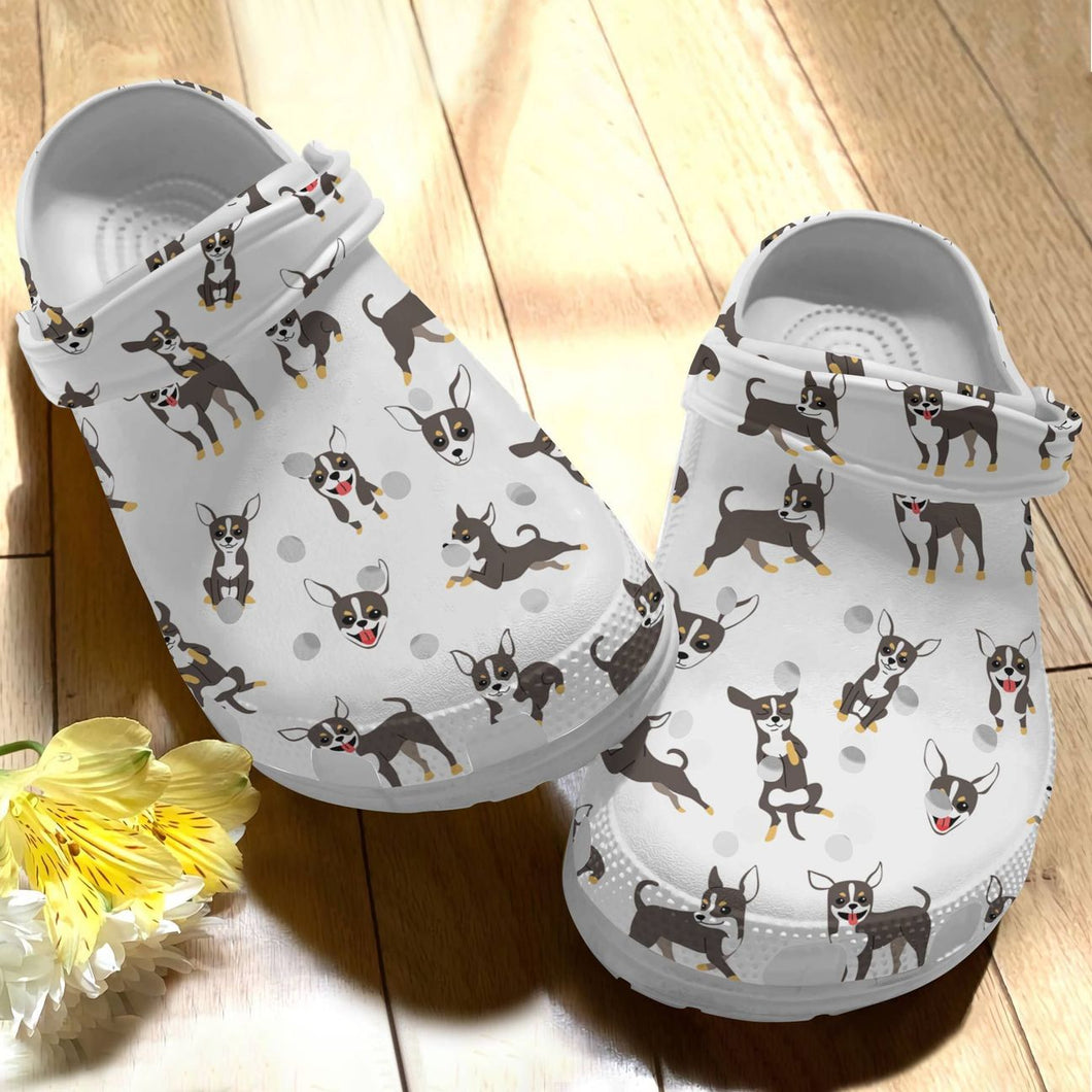 Dog Personalize Clog, Custom Name, Text, Fashion Style For Women, Men, Kid, Print 3D Chihuahua V3