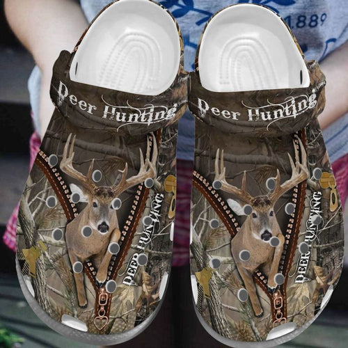 Hunting Personalize Clog, Custom Name, Text, Fashion Style For Women, Men, Kid, Print 3D Deer Hunting