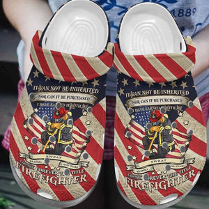 Firefighter Personalize Clog, Custom Name, Text, Fashion Style For Women, Men, Kid, Print 3D Sweat Blood And Tears