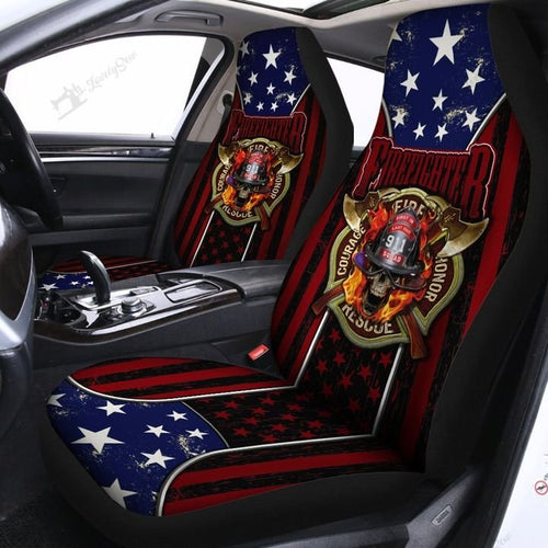 Firefighter Car Seat Covers Set 2 Pc, Car Accessories Seat Cover