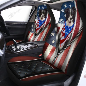 Border Collies Car Seat Covers Set 2 Pc, Car Accessories Seat Cover