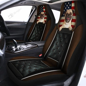Pug Car Seat Covers Set 2 Pc, Car Accessories Seat Cover
