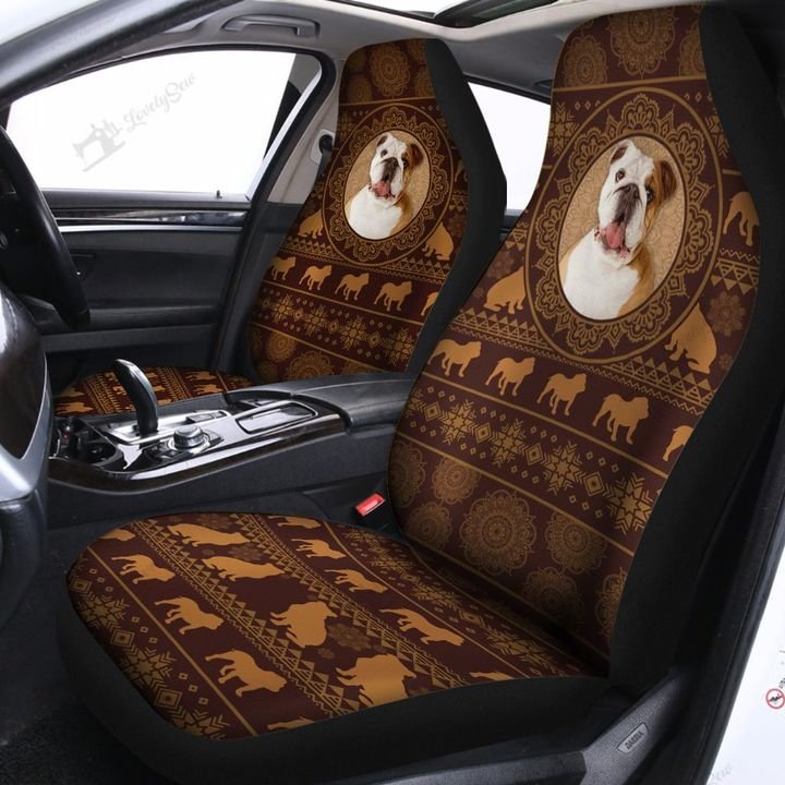 Bulldog Car Seat Covers Set 2 Pc, Car Accessories Seat Cover